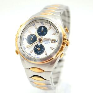 Seiko Two-Tone Sports Chronograph Watch